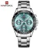 Naviforce NF9193 luxury China men quartz watch stylish Stainless steel band 3 dials week display character business wristwatch